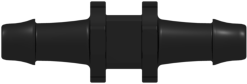 Tube to Tube Fitting Straight Through Tube Fitting with 500 Series Barbs, 1/8 (3.2 mm) ID Tubing, Black Nylon