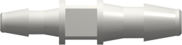 Tube to Tube Fitting Straight Through Reduction Tube Fitting with Barbs, 1/8 (3.2 mm) and 3/32 (2.4 mm) ID Tubing, White Nylon