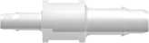 Tube to Tube Fitting Straight Through Reduction Tube Fitting with Barbs, 3/32 (2.4 mm) and 1/16 (1.6 mm) ID Tubing, Animal-Free Natural Polypropylene