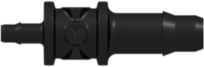 Tube to Tube Fitting Straight Through Reduction Tube Fitting with Barbs, 1/8 (3.2 mm) and 1/16 (1.6 mm) ID Tubing, Black Nylon