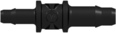 Tube to Tube Fitting Straight Through Reduction Tube Fitting with Barbs, 1/8 (3.2 mm) and 3/32 (2.4 mm) ID Tubing, Black Nylon