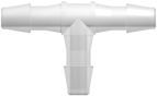 Tube to Tube Fitting Tee Tube Fitting with Barbs, 1/16 (1.6 mm) ID Tubing, Animal-Free Natural Polypropylene