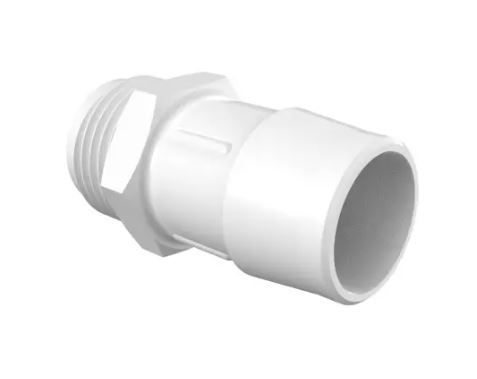 Garden Hose Adapter 3/4 GH x 1 ID in Non-Animal Derived Polypropylene