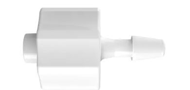 Male Luer 3/32 ID Barb in CrystalVu - Cleanroom Manufactured