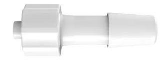 Male Luer 1/4 ID Barb in CrystalVu - Cleanroom Manufactured