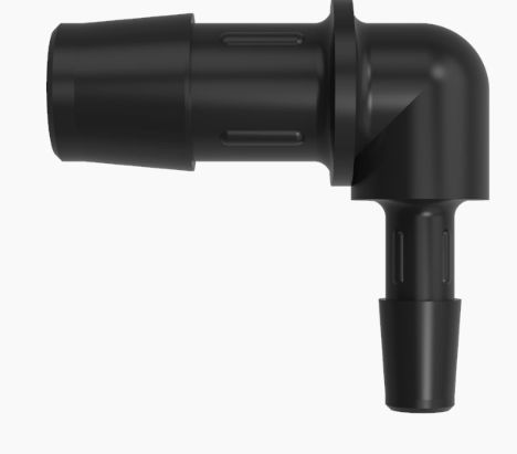 Reduction Elbow 1/2 x 1/4 in Black Nylon