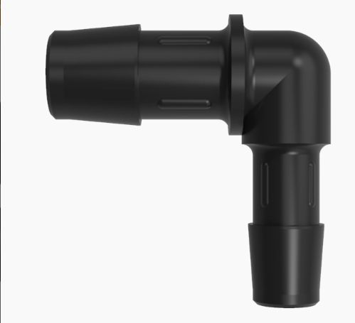 Reduction Elbow 1/2 x 3/8 in Black Nylon