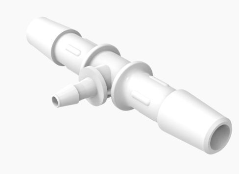 Reduction Tee 1/4 Barb x 3/32 Barb Natural Nylon