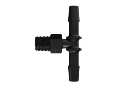 Black NylonTee1/8 NPTx1/4 Barb