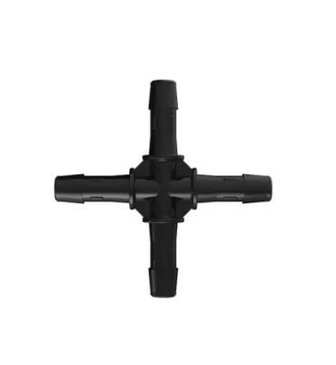 Cross 3/8 Barb in Black Nylon