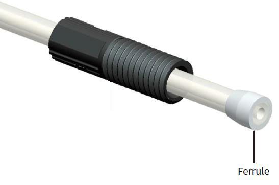 Kompakt-Flangeless Fitting 1/4-28UNF - 1,6mm OD - PPS