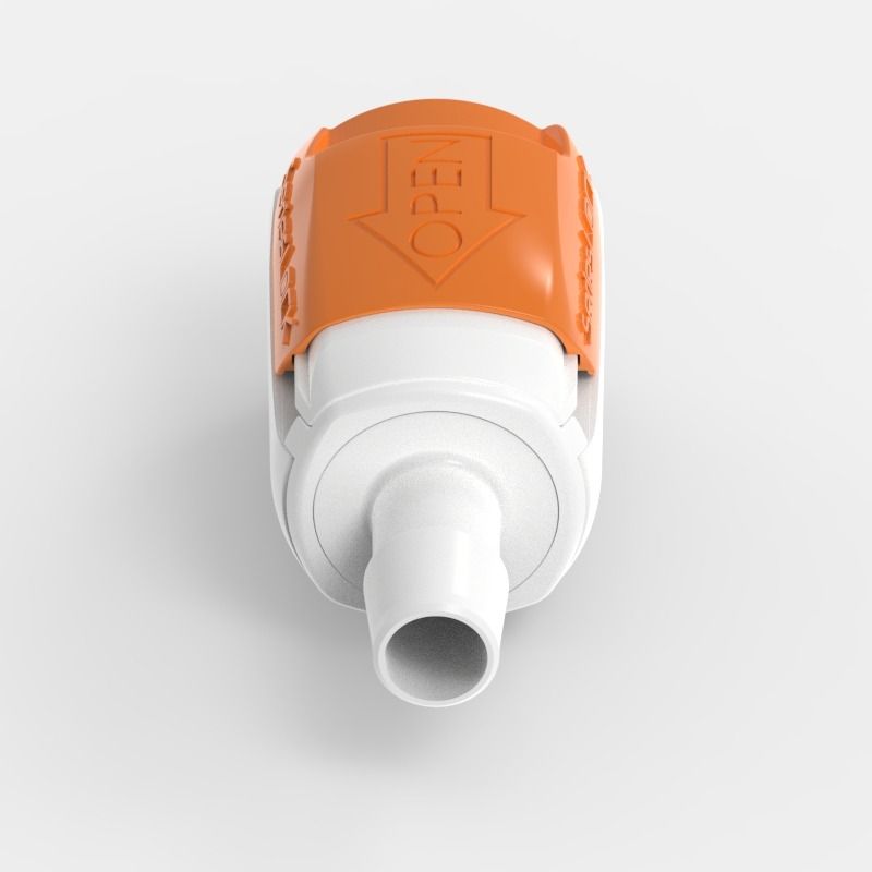 Schlauchtüllen-Schnellkupplung Large (1), weiblich, offener Durchgang, 1/2, Acetal (AC) - Buna-N, Feder: Nicht-Metallisch