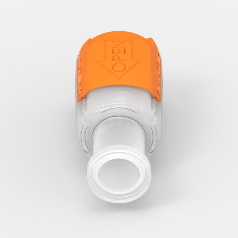 Sanitary Flange-Schnellkupplung Large (3), weiblich, mit Ventil, Natural Kynar (NK7) - Viton, Feder: 302 Edelstahl