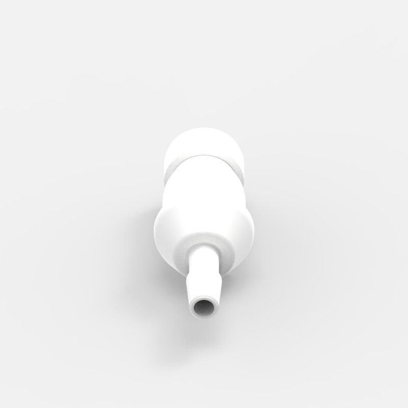 Schlauchtüllen-Schnellkupplung Medium (1), männlich, mit Ventil, 1/4, Acetal (AC) - Buna-N, Feder: Nicht-Metallisch