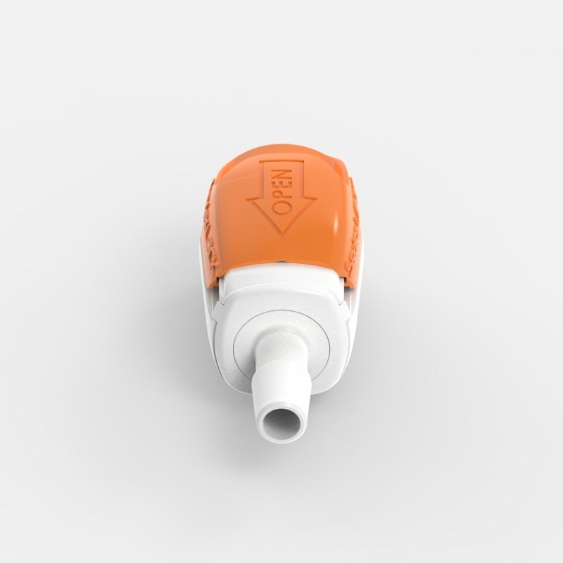 Schlauchtüllen-Schnellkupplung Medium (2), weiblich, offener Durchgang, 5/16, Acetal (AC) - Buna-N, Feder: Nicht-Metallisch