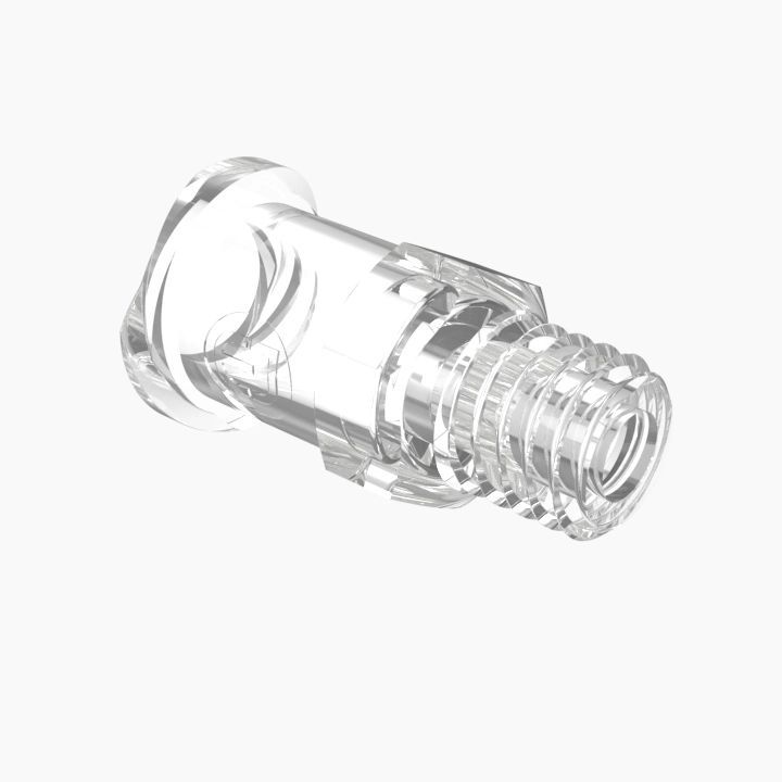 Female Luer to 10-32UNF Thread in CrystalVu™ Cleanroom Manufactured.