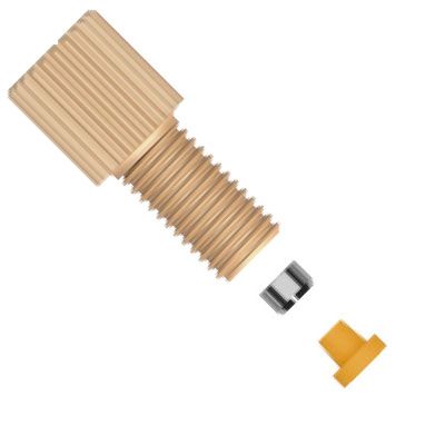 PEEK 1/4-28 UNF Fitting - Three-Piece Set - 1,6mm OD