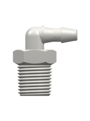 Threaded NPT Fitting 1/8-27 NPT Thread Elbow to Barb, 1/8