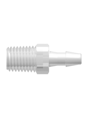 Threaded NPT Fitting 1/16-27 NPT Thread to Barb, 1/8