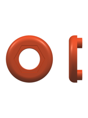 Other Fitting Color Coded Lock Ring (For use with FTLLB or FTLB panel mount fittings), Red Nylon