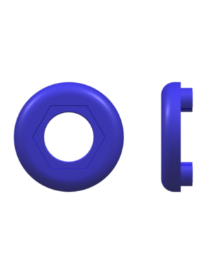 Other Fitting Color Coded Lock Ring (For use with FTLLB or FTLB panel mount fittings), Blue Nylon