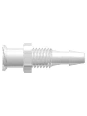 Female Luer Fitting Female Luer Thread Style Panel Mount 1/4-28 UNF to Barb, 1/8