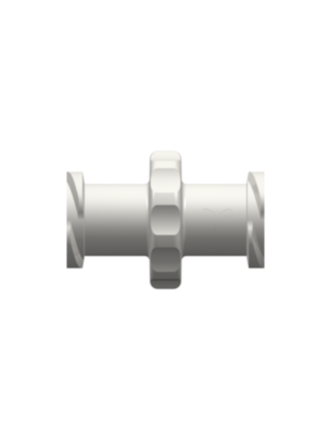 Luer Other Fitting Female Luer Thread Style Coupler, White Nylon