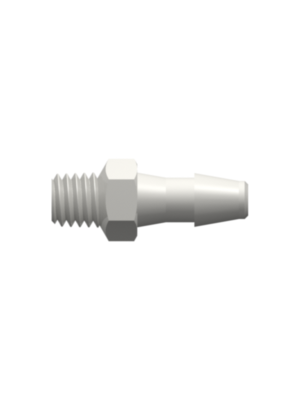 Threaded Fitting 10-32 Special Tapered Thread to Barb, 1/8