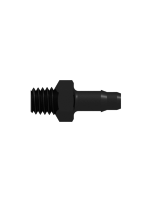 Threaded UNF Fitting 10-32 Special Tapered Thread to Barb, 1/8