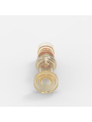 Sanitary Flange-Schnellkupplung Medium (3), männlich, mit Ventil, 3/4