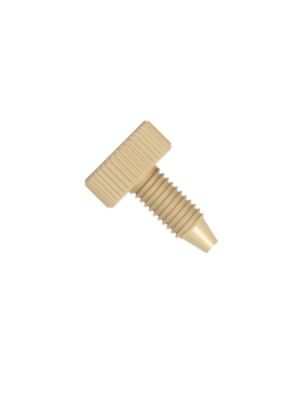 PEEK Tool-free Fitting gerändelter Kopf einteilig kurz - 10-32 UNF konisch