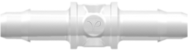 Tube to Tube Fitting Straight Through Tube Fitting with Barbs, 1/8 (3.2 mm) ID Tubing, Animal-Free Natural Polypropylene