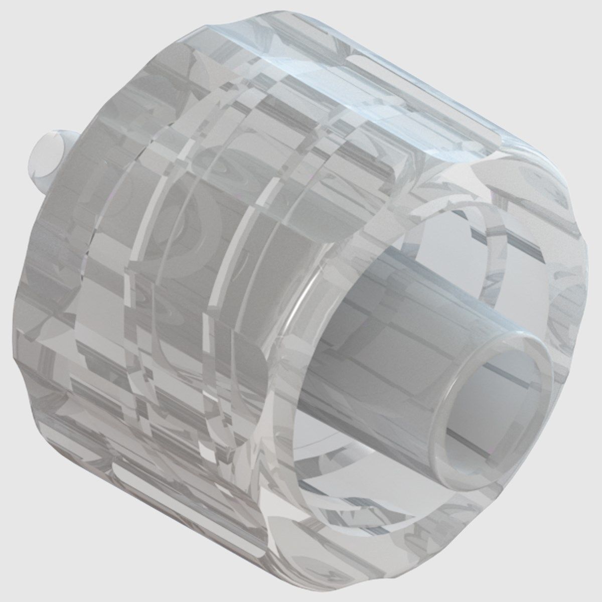 Male Luer Lock to 1/16 Rigid Barb - Natural Nylon