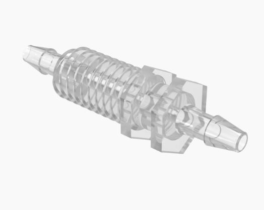 Bulkhead 10-32 UNF Thread x 1/16 Barb x 1/16 Barb Polypropylene