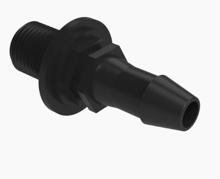 Miniature Panel Mount 1/4-28 UNF 1/16 ID in Black Nylon