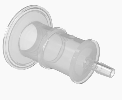 Cleanroom 1 Sanitary Flange x 1/4 Barb in Polypropylene - 5 PACK