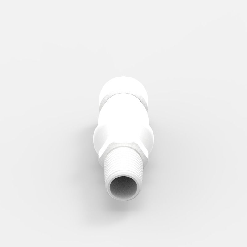 Gewinde-Schnellkupplung Medium (1), männlich, mit Ventil, 1/4 NPT, Acetal (AC) - Buna-N, Feder: Nicht-Metallisch