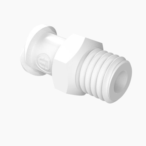 Female Luer to 10-32UNF Thread in Medical Nylon Cleanroom Manufactured.