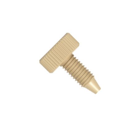 PEEK Knurl Head Fitting Fingertight einteilig kurz - 10-32 UNF konisch