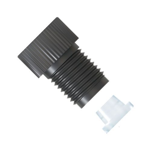 PEEK Flangeless Fitting mit großer Bohrung – zweiteiliger Satz – 1/2-20 UNF – 6,4 mm OD