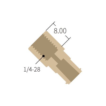 PEEK Luer Adapter weiblich mit 1/4-28 UNF Innengewinde