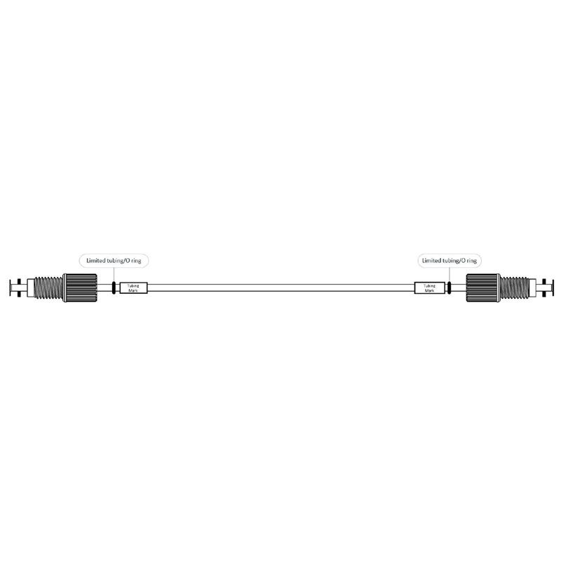 Kundenspezifisches Flangeless Fitting FEP/PTFE Schlauchset