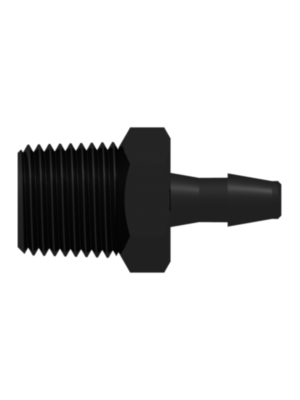 Threaded NPT Fitting 1/8-27 NPT Thread to Barb, 1/8