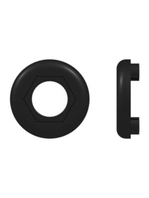 Other Fitting Color Coded Lock Ring (For use with FTLLB or FTLB panel mount fittings), Black Nylon