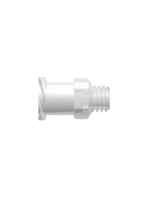 Female Luer Fitting Female Luer Thread Style to 10-32 UNF Thread, Animal-Free Natural Polypropylene