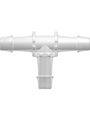 Tube to Tube Fitting Tee Tube Fitting with Barbs, 3/4