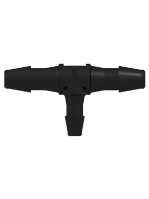 Tube to Tube Fitting Tee Reduction Tube Fitting with Barbs, 1/8