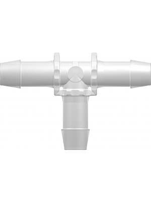 Tube to Tube Fitting Tee Tube Fitting with Barbs, 1/2