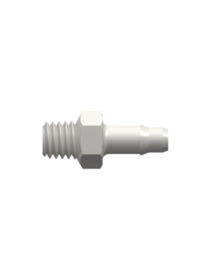 Threaded UNF Fitting 10-32 Special Tapered Thread to Barb, 1/8