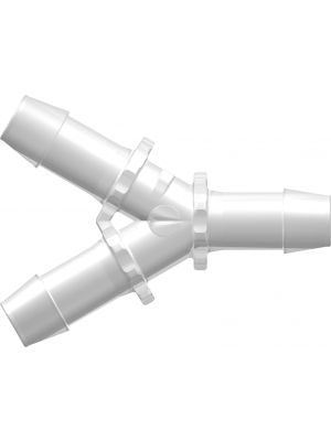 Tube to Tube Fitting Y Connector with Barbs, 1/2